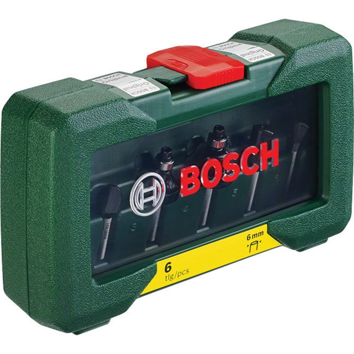 Комплект фрезери Bosch, 6 части, Ф6мм опашка