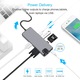 Адаптер HUB Combo алуминий Pro 8 в 1 USB Combo Hub от тип C с HD4K, VGA, USB-C, Gigabit Ethernet RJ45, Dual USB и SD TF Phuture® портове
