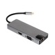 Адаптер HUB Combo алуминий Pro 8 в 1 USB Combo Hub от тип C с HD4K, VGA, USB-C, Gigabit Ethernet RJ45, Dual USB и SD TF Phuture® портове