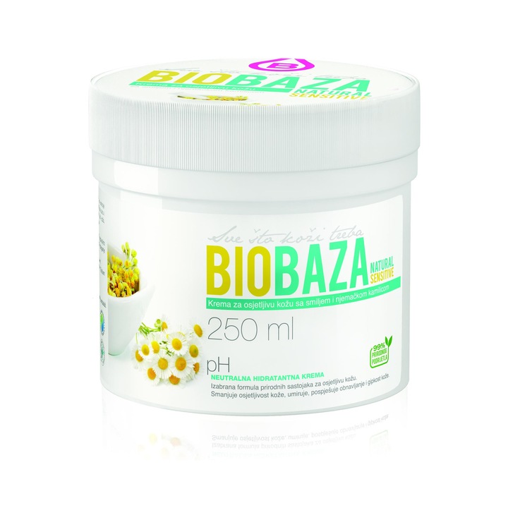Biobaza Natural Sensitive Krém Immortelle-lel és Kamillával 250ml