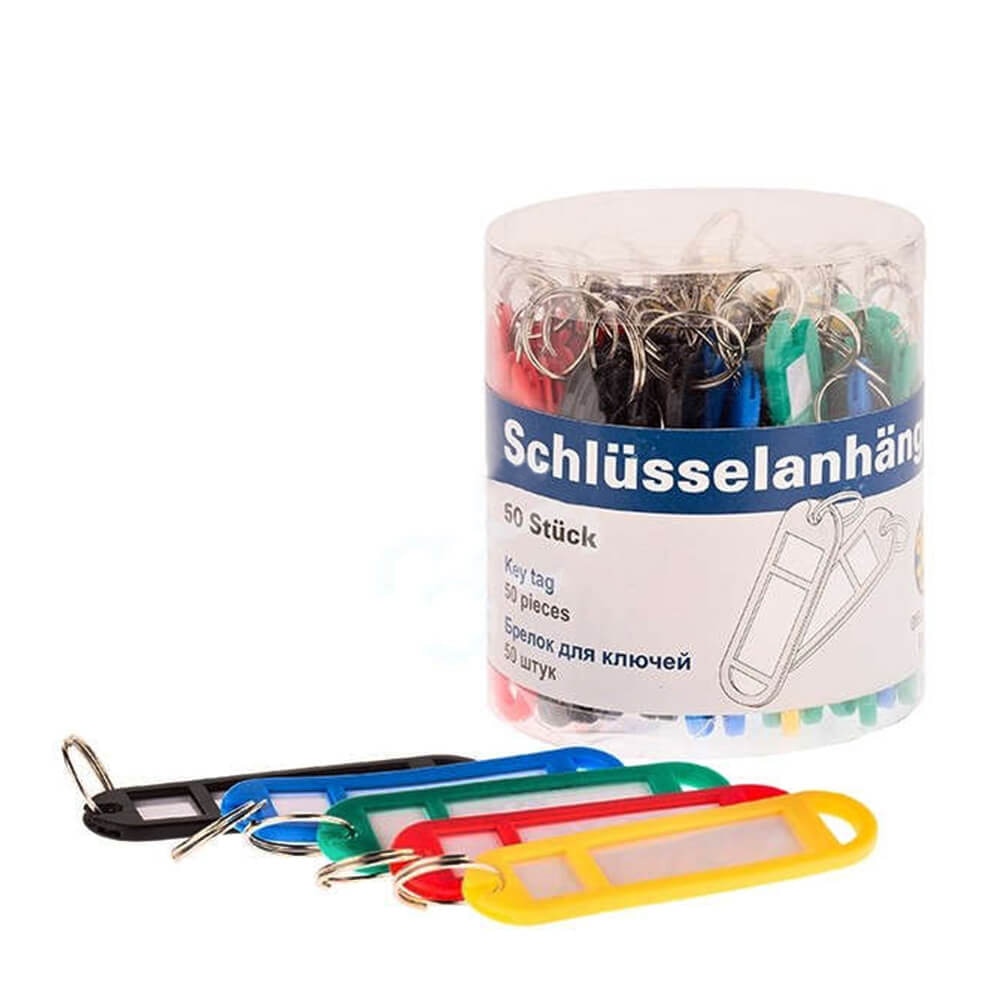 Set 50 de etichete pentru chei, OFFICE POINT, 67 x 17 mm, multicolor