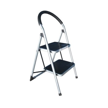 Scara Pliabila Metal, 2 Trepte Late, Max. 150 Kg, Alb-Negru Scara Pliabila Metal, 2 Trepte Late, Max. 150 Kg, Alb-Negru