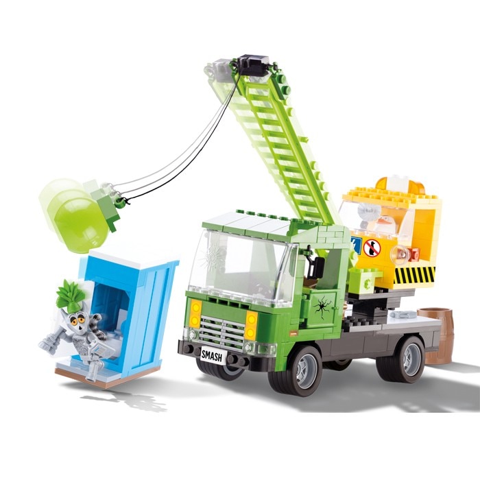 Set de construit Macara pentru demolari (Pinguinii din Madagascar) - Cobi