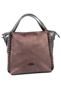 Geanta shopper de dama Doca, culoare Roz prafuit inchis, E-11641 Geanta shopper de dama Doca, culoare Roz prafuit inchis, E-11641