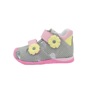Sandale din piele fetite Renbut 11-1433-PR, Gri Sandale din piele fetite Renbut 11-1433-PR, Gri