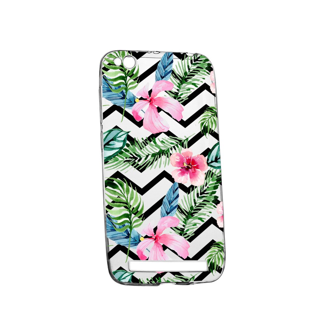 Husa Silicon, Transparent, Slim, Tropical, Xiaomi Redmi 4A