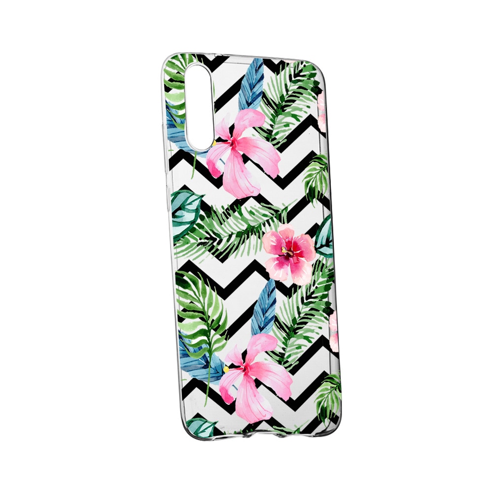 Husa Silicon, Transparent, Slim, Tropical, Huawei P20