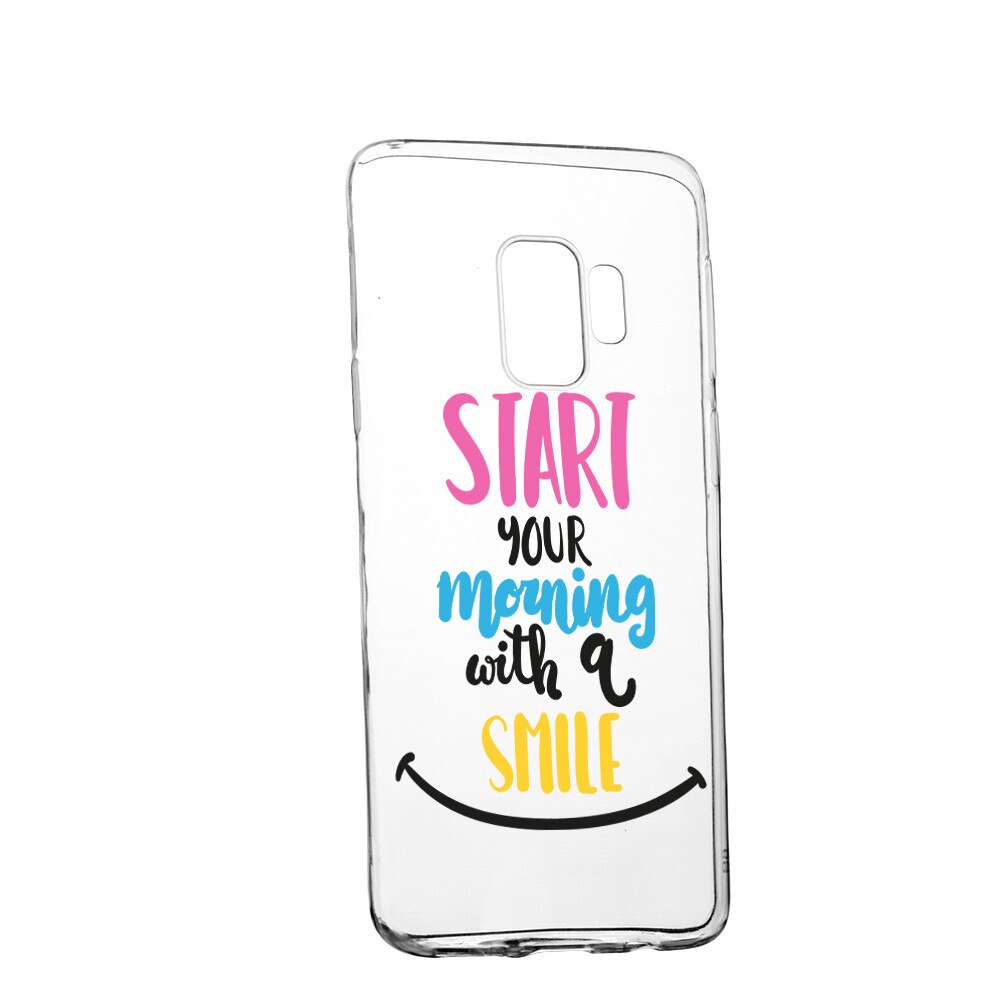 Husa Silicon, Transparent, Slim, Smile At Morning, Huawei MATE 9