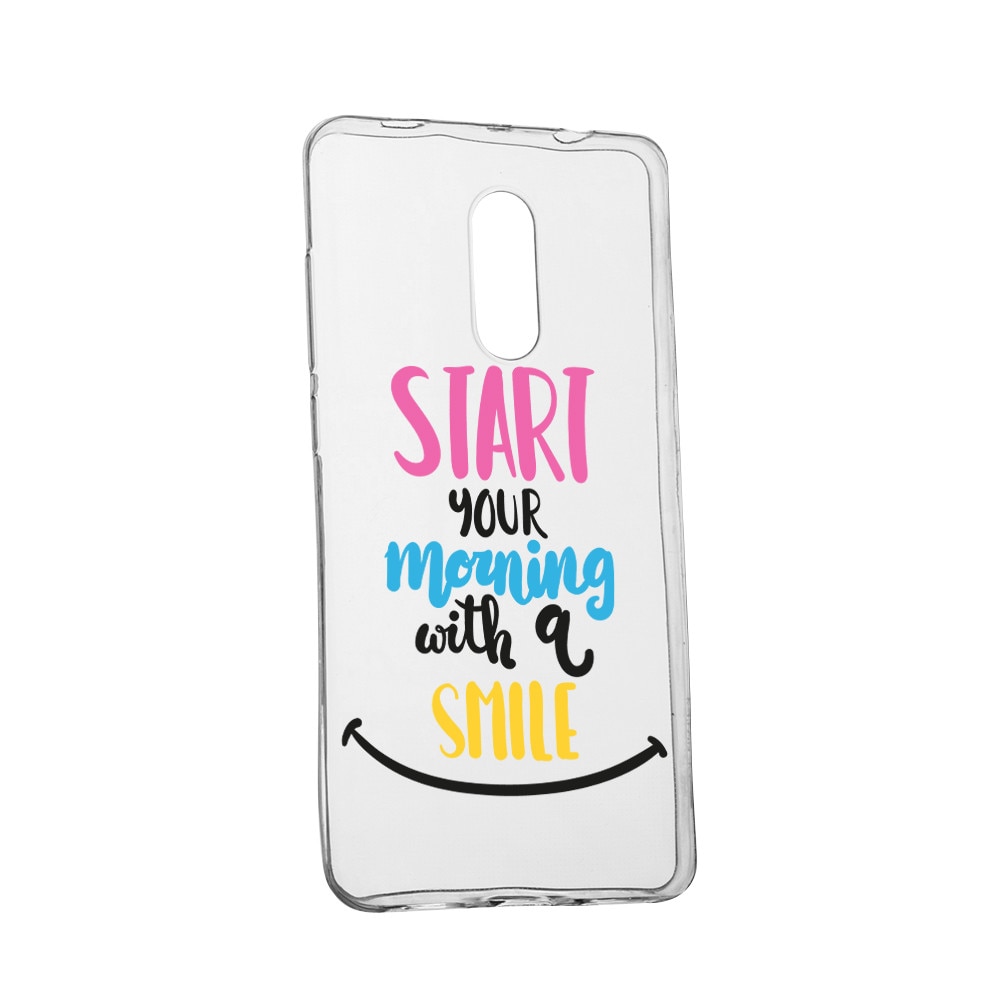 Husa Silicon, Transparent, Slim, Smile At Morning, Nokia 7