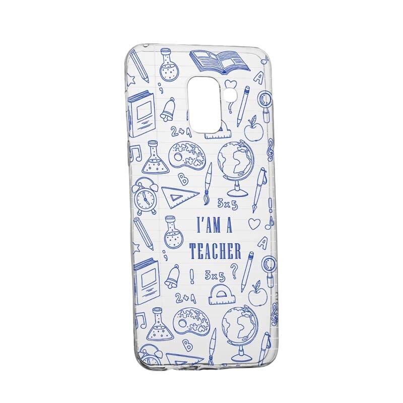 Husa Silicon, Transparent, Slim, School, Samsung Galaxy A6 2018