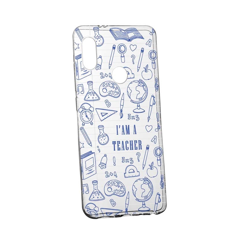 Husa Silicon, Transparent, Slim, School Teacher, Xiaomi Mi 8