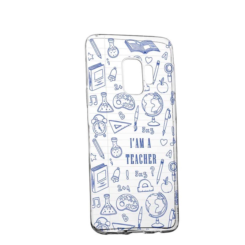 Husa Silicon, Transparent, Slim, School Teacher, Samsung J4 2018