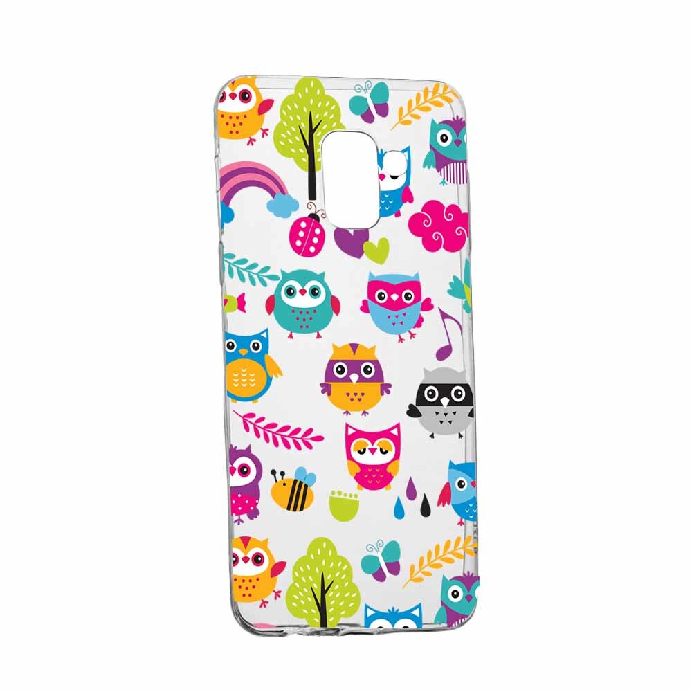 Husa Silicon, Transparent, Slim, OWL, Samsung J6 2018