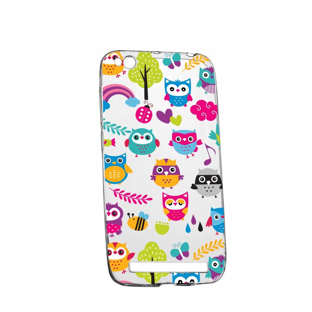 Husa Silicon, Transparent, Slim, Owl, Xiaomi Redmi 4A