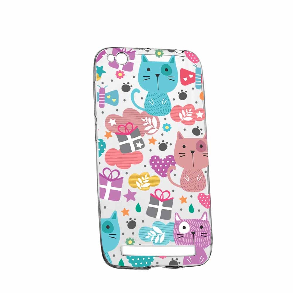 Husa Silicon, Transparent, Slim, Lovely Cat, Xiaomi Redmi 4A