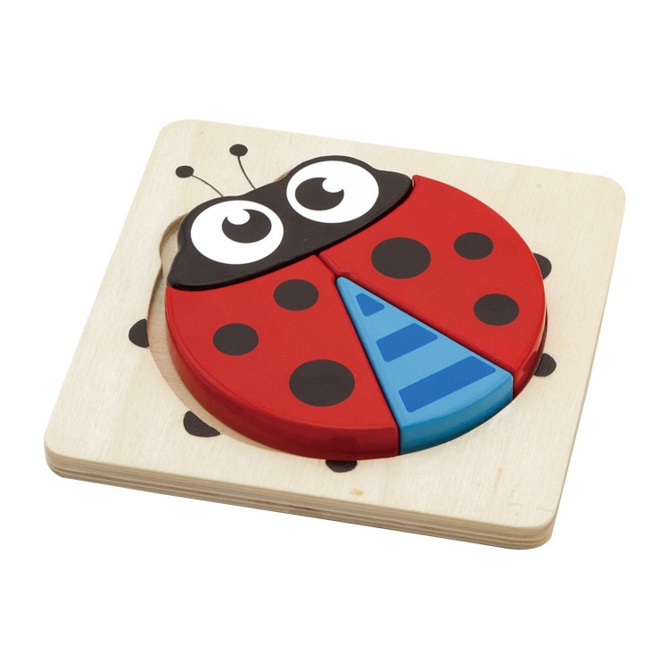 Puzzle inaltat din lemn, Viga, Buburuza