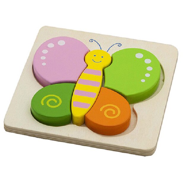 Puzzle inaltat din lemn, Viga, Fluturas