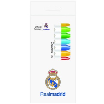 Set 12 creioane cerate FC Real Madrid Set 12 creioane cerate FC Real Madrid