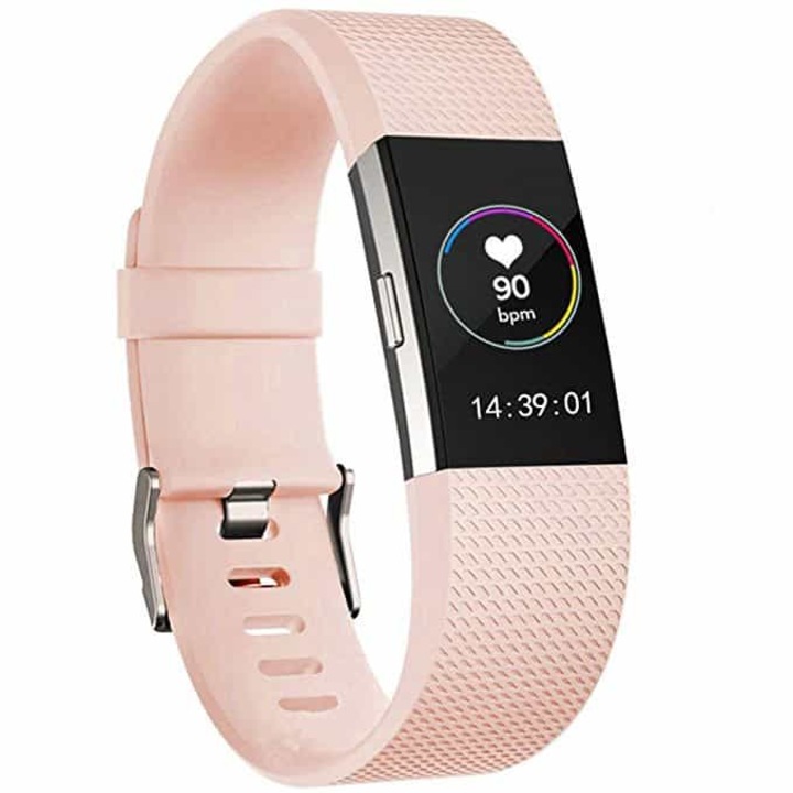 Curea Bratara pentru Fitbit Charge HR 2, marimea S, Crem168