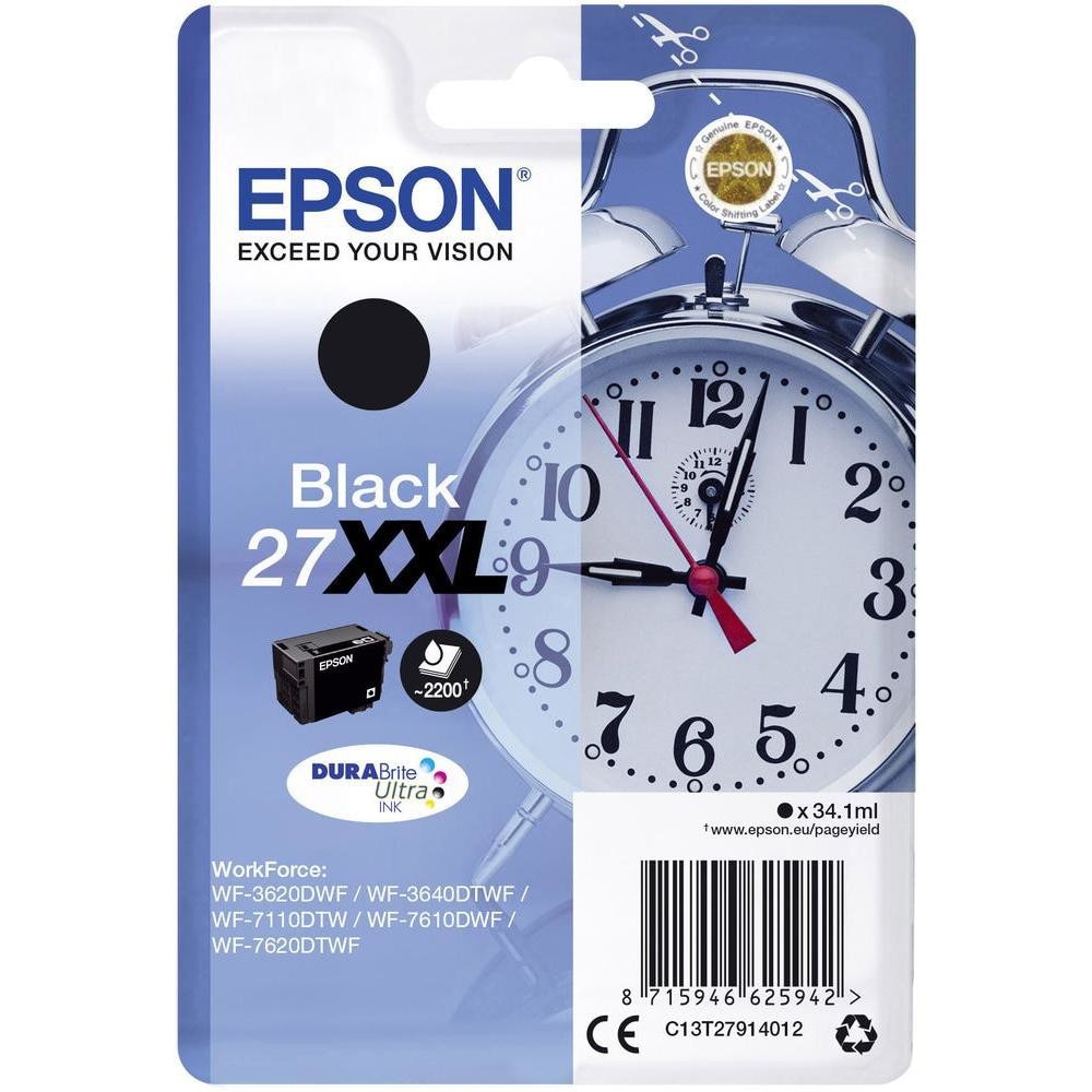 Cartus Epson 27XXL DURABrite Ultra Ink, Negru