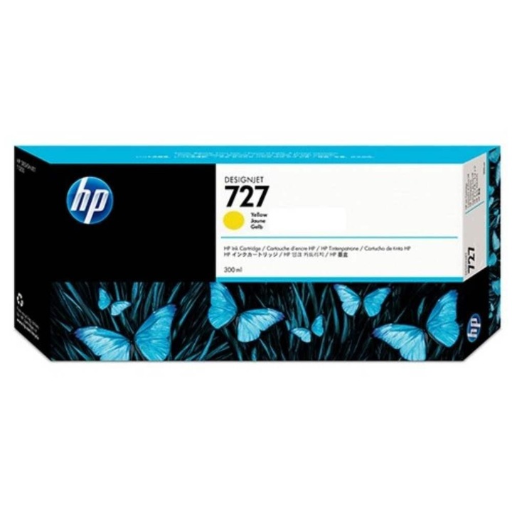 Cartus Original HP DESIGNJET T930 Yellow NR.727 F9J78A 300ML