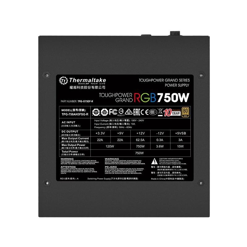 Sursa Thermaltake Toughpower Grand RGB, 750W, Modulara, 80 PLUS