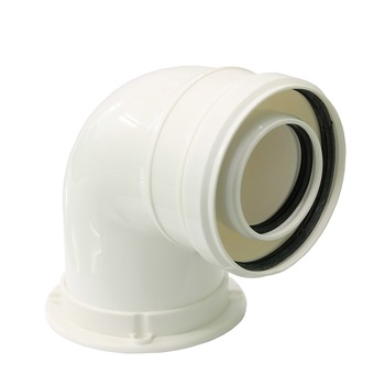 Cot plecare kit evacuare centrala termica in condensare, ATI, diametru 60/100, PP/PP, Tip 08 Cot plecare kit evacuare centrala termica in condensare, ATI, diametru 60/100, PP/PP, Tip 08