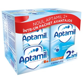 Pachet lapte praf Aptamil Junior 2+, 2x800g, 2-3 ani Pachet lapte praf Aptamil Junior 2+, 2x800g, 2-3 ani