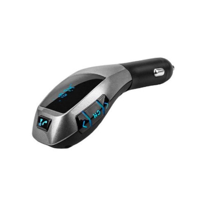 Modulator auto cu functie de modulator FM, USB, micro SD, Bluetooth, X5 RT
