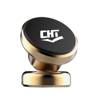 Suport telefon auto magnetic cu rotire 360 grade, prindere adeziva , CHT Auriu Suport telefon auto magnetic cu rotire 360 grade, prindere adeziva , CHT Auriu