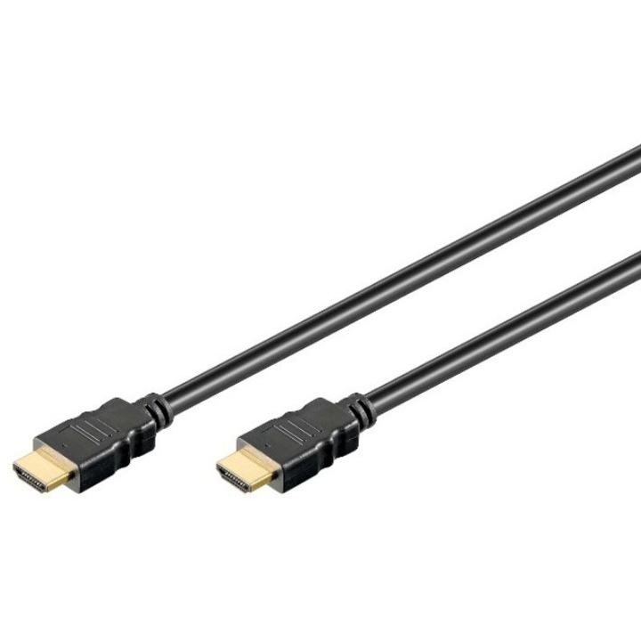 Cablu HDMI A tata la HDMI A tata, ecranat, cu ethernet, 1.5m, V1.4, contacte aurite