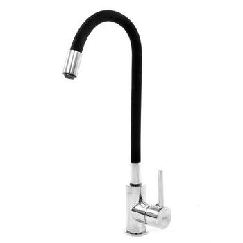 Baterie bucatarie CLEVER BLACK, design modern, furtun flexibil de inalta calitate, aerator Baterie bucatarie CLEVER BLACK, design modern, furtun flexibil de inalta calitate, aerator