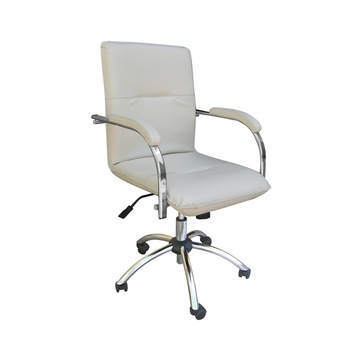 Scaun de birou SAMBA GTP Soft, Crem piele ecologica Scaun de birou SAMBA GTP Soft, Crem piele ecologica