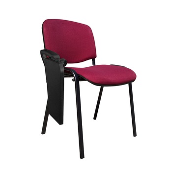 Scaun vizitator ISO BLACK cu masuta, Bordo stofa cagliari Scaun vizitator ISO BLACK cu masuta, Bordo stofa cagliari