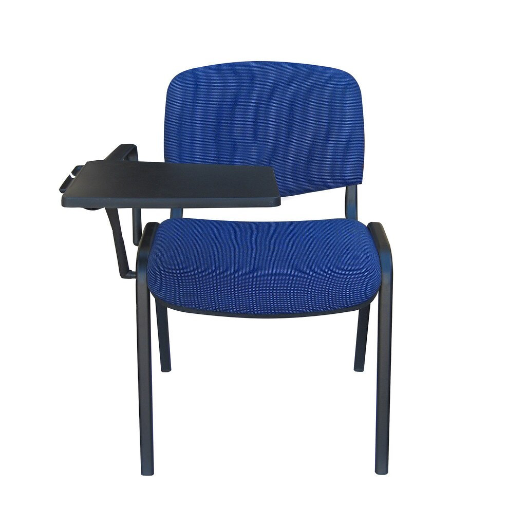 Scaun vizitator ISO BLACK cu masuta, Negru-safir stofa cagliari