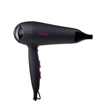 Uscator de par cu ionizare, TRISTAR, 2000W, maner pliabil, 3 setari temperatura, 2 viteze, 2 capete, negru Uscator de par cu ionizare, TRISTAR, 2000W, maner pliabil, 3 setari temperatura, 2 viteze, 2 capete, negru