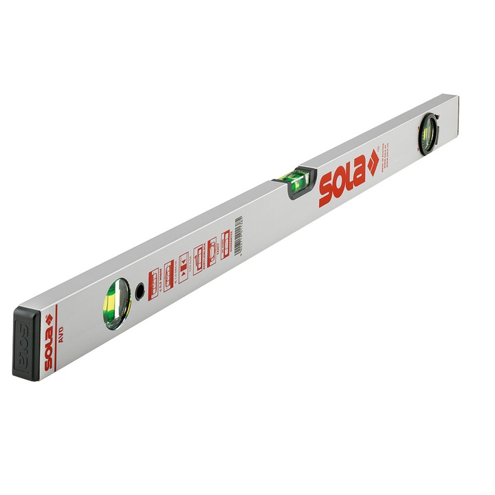 Nivela aluminiu SOLA, AVD 80 cm, 2 bule + 1 reglabila, precizie 0,5mm/m, Made in AUSTRIA