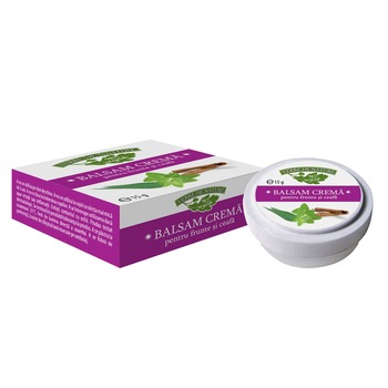 Balsam crema tonic pentru frunte si ceafa cu eucalipt, menta si scortisoara 15 g Balsam crema tonic pentru frunte si ceafa cu eucalipt, menta si scortisoara 15 g