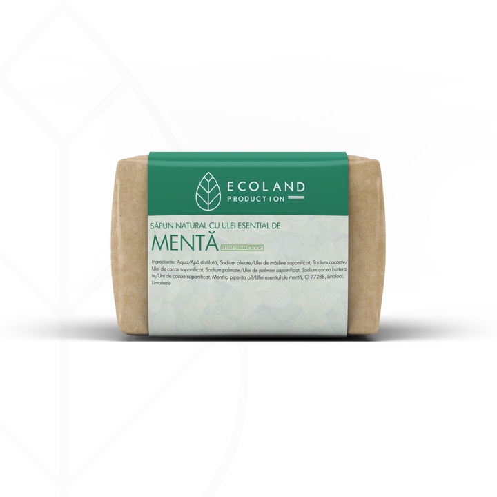Sapun natural cu ulei esential de menta,Ecoland Production,100g