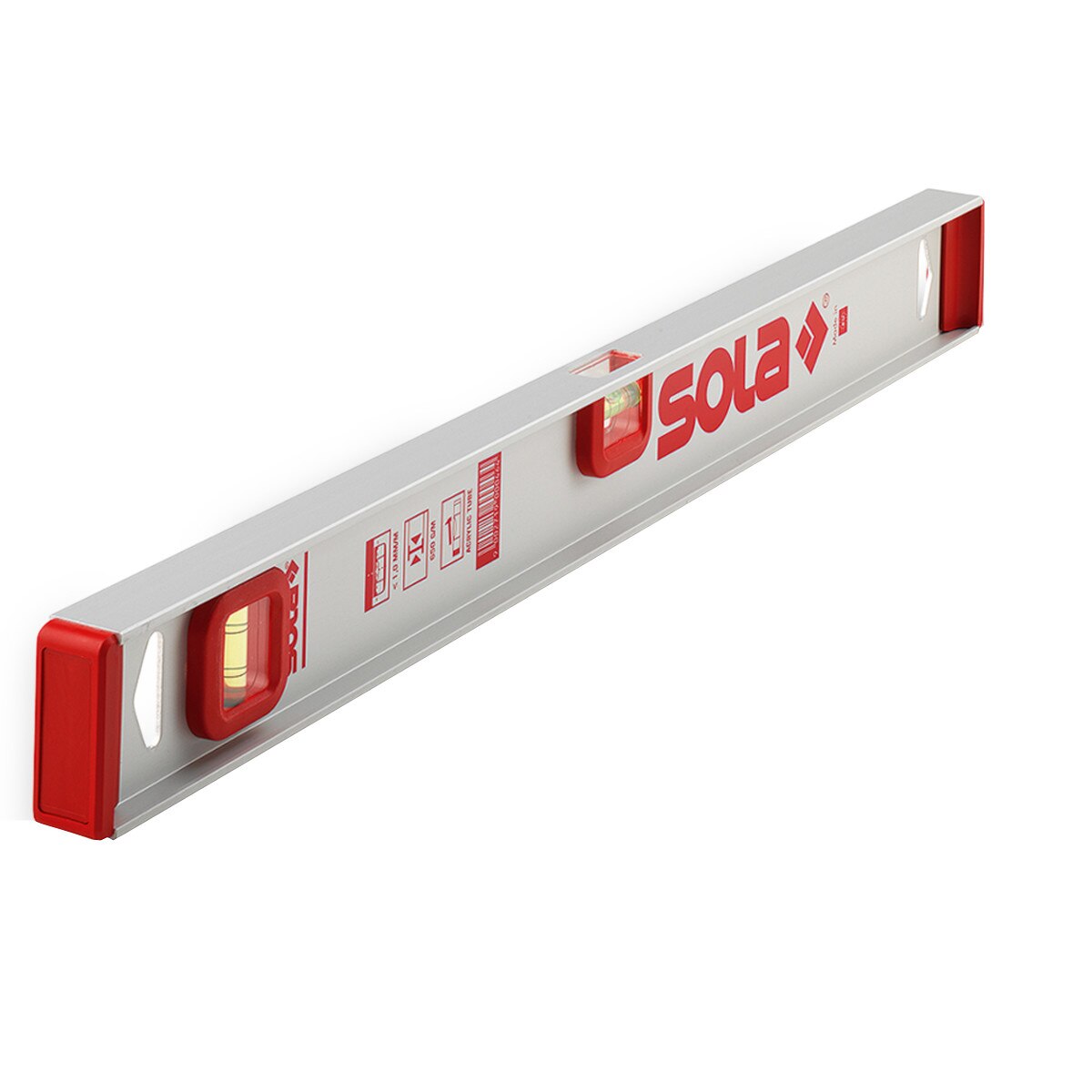 Nivela aluminiu profil I SOLA, I 40 cm, precizie 1mm/m, 2 bule FOCUS, Made in AUSTRIA