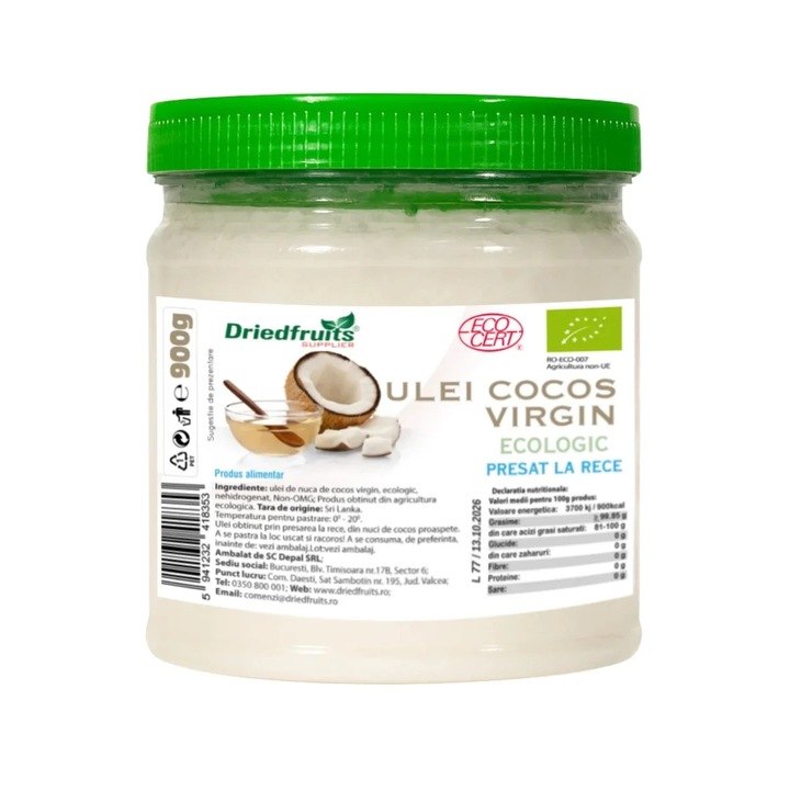 Ulei cocos virgin presat la rece BIO 1000 ml