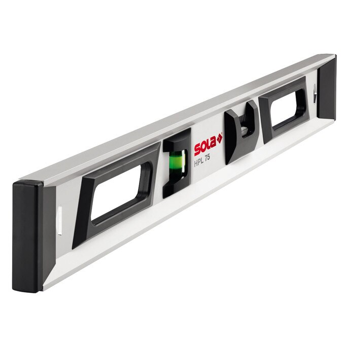 Nivela aluminiu SOLA AUSTRIA, HPL 75 cm, 2 bule, 2 manere, precizie 0,3mm/m