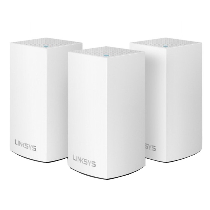 Sistem wireless Linksys Velop Intelligent Mesh, 3 pack, AC 3900