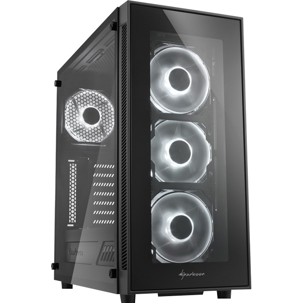Carcasa Sharkoon TG5 White, ATX, fara sursa, Negru