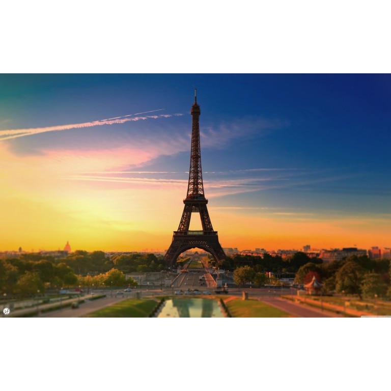 Tablou canvas Paris la apus, 60x40 cm