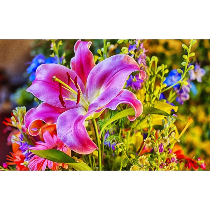 Fototapet autoadeziv PP Flori model 19, 120x80 cm