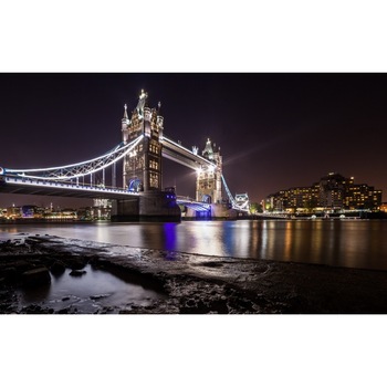 Fototapet autoadeziv Podul Londrei noaptea, 75x110 cm Fototapet autoadeziv Podul Londrei noaptea, 75x110 cm