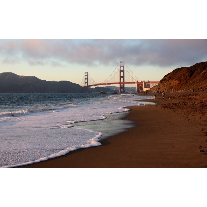 Strandok híd öntapadós tapétával, 80x125 cm