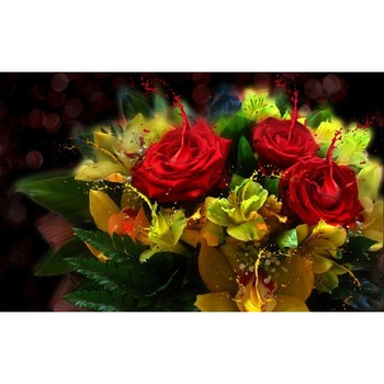 Tablou canvas Buchetul de trandafiri, 60x40 cm Tablou canvas Buchetul de trandafiri, 60x40 cm