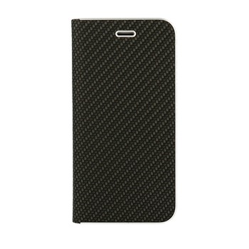 Husa CARBON pentru SAMSUNG GALAXY S9 G960, Flip orizontal cu rama metalica, inchidere magnetica, Negru Husa CARBON pentru SAMSUNG GALAXY S9 G960, Flip orizontal cu rama metalica, inchidere magnetica, Negru